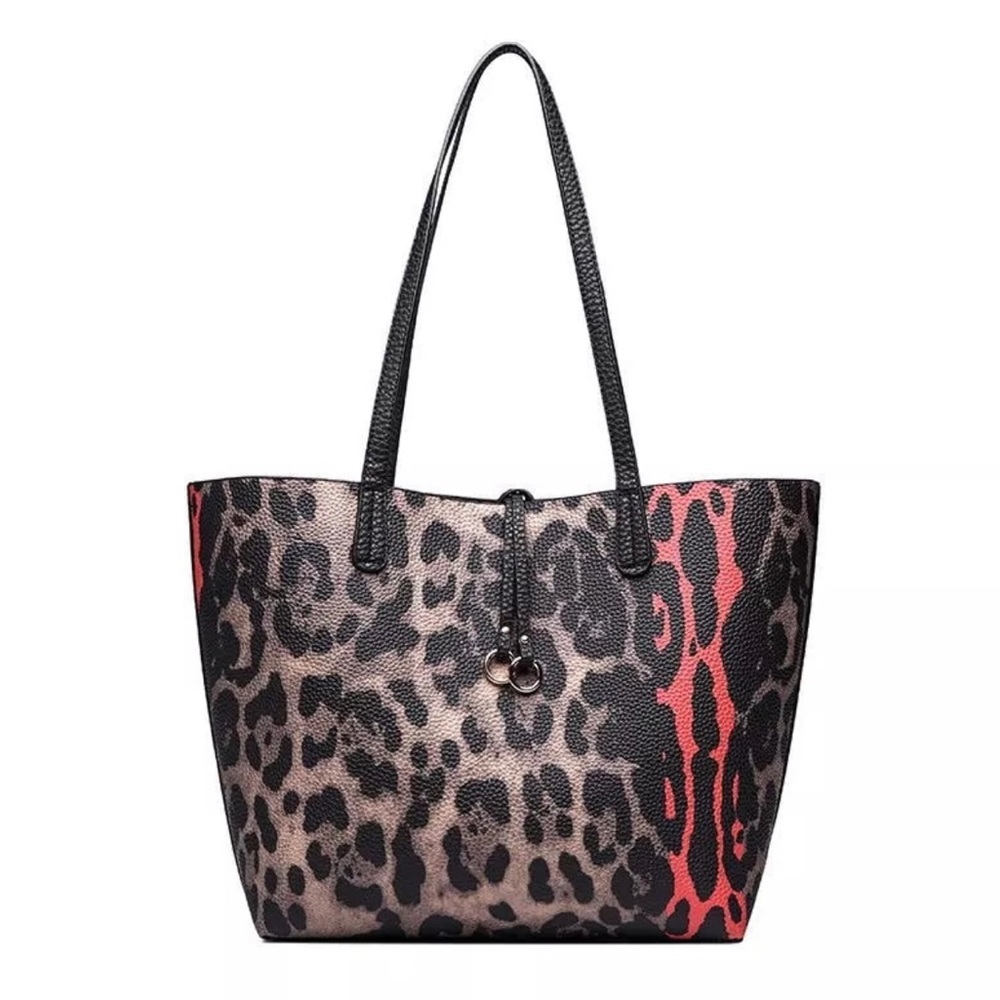 Leopard Design Tote Bag 2in1